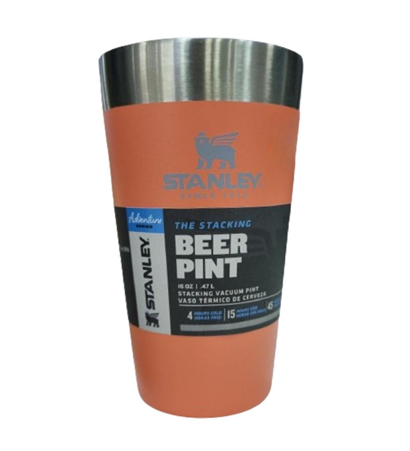Vaso Térmico Stanley Aventure The Stacking Beer Pint 70-15704-005 de 473mL - Guava