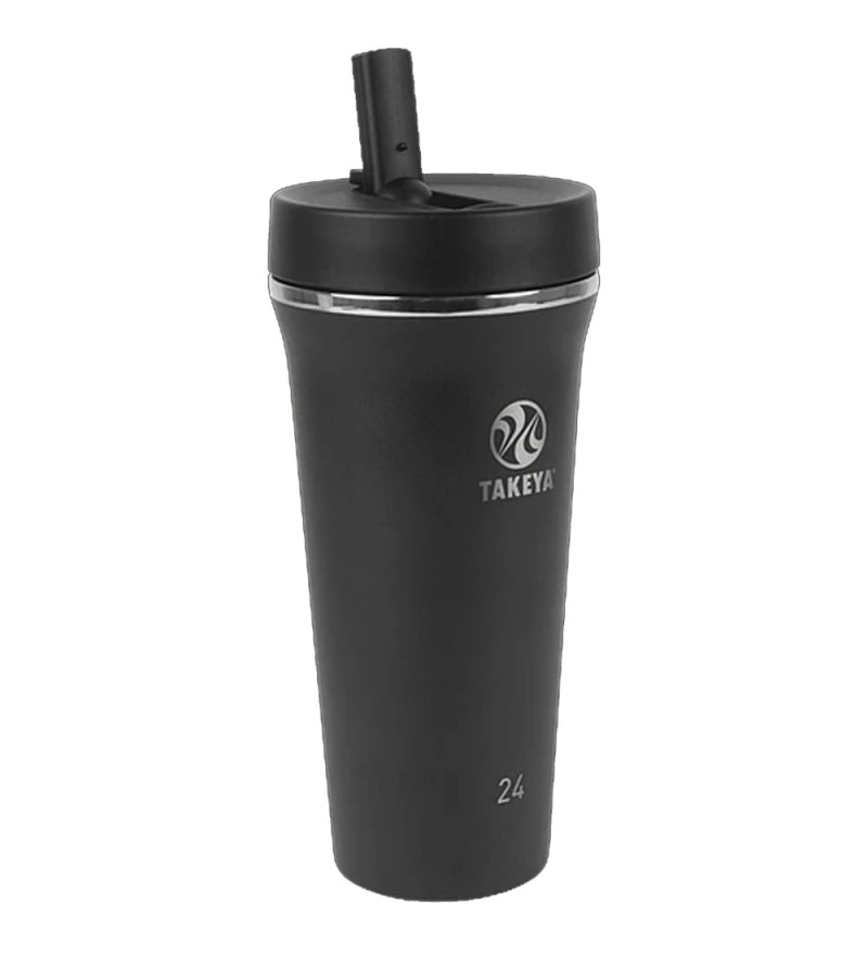 Vaso Takeya Straw Lid 51653 de 24oz (700mL) - Onyx 