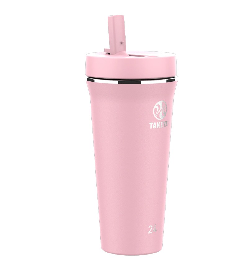  Vaso Takeya Straw Lid 51655 de 24oz (700mL) - Blush 