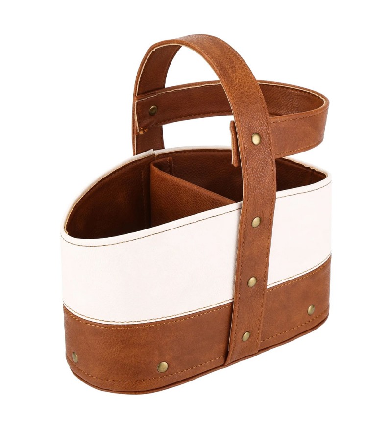 Bolsa Matera Terrano para Auto S0409120087 - Brandy/Blanco