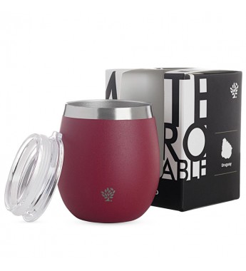 Guampa Terrano con tapa Acrílico AC403010021 de 240mL - Bordo