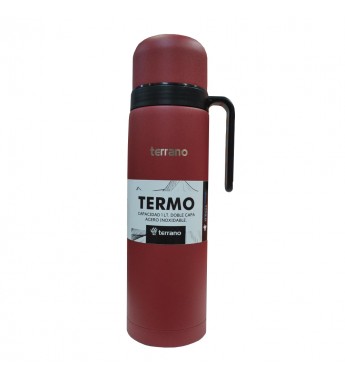 Termo Terrano Con Manija Rigida AC409023010 de 1L - Rojo