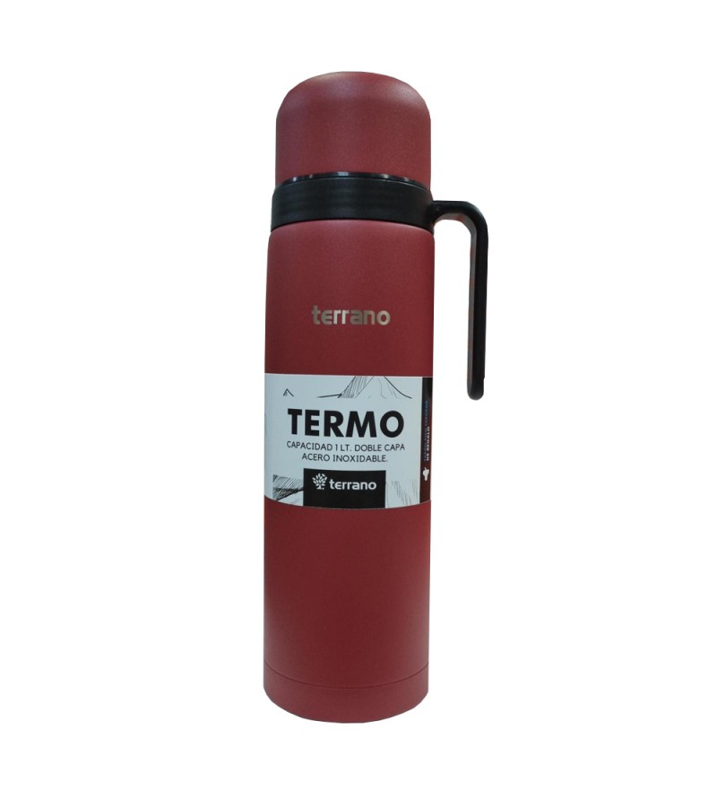 Termo Terrano Con Manija Rigida AC409023010 de 1L - Rojo