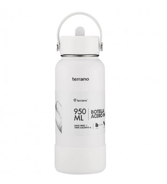Termo Terrano B0402009018 Acero Inox de 950mL - Blanco