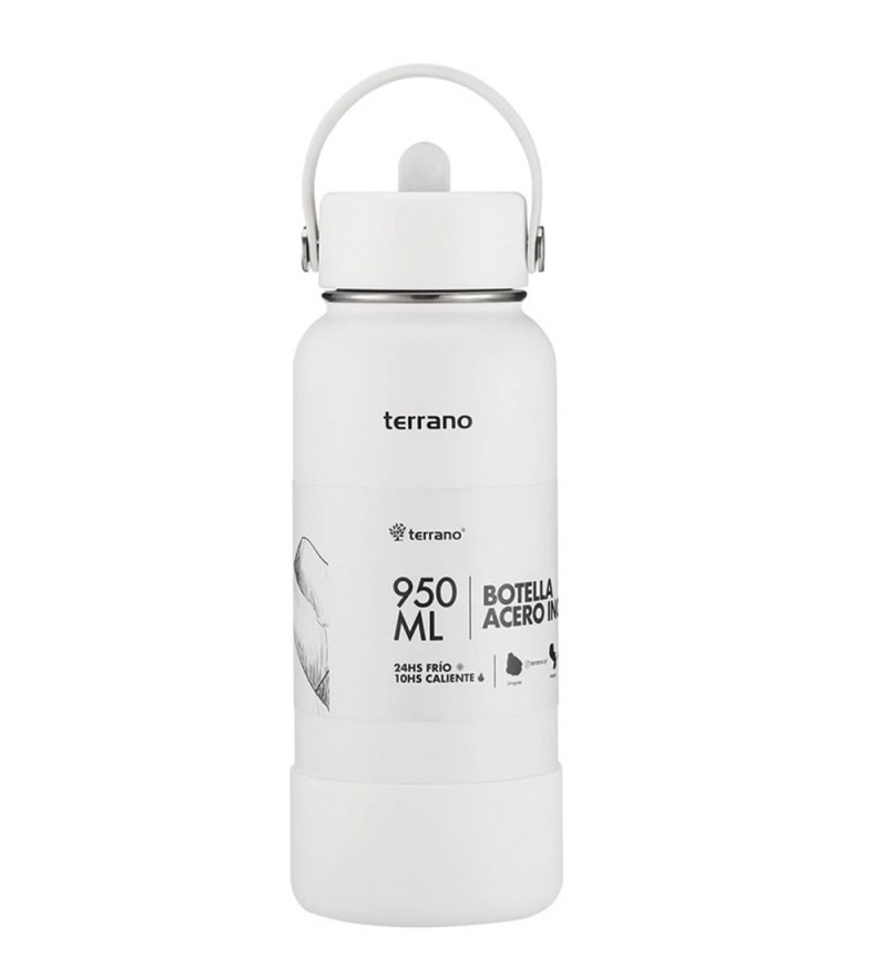 Termo Terrano B0402009018 Acero Inox de 950mL - Blanco