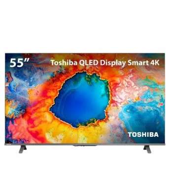 Smart Tv QLED 55" Toshiba 55C450NS UHD Google 