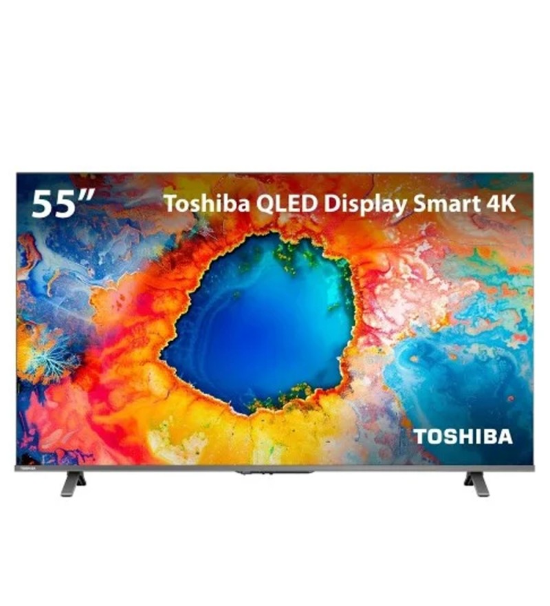 Smart Tv QLED 55" Toshiba 55C450NS UHD Google 