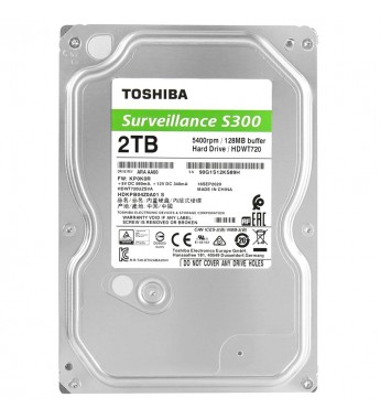 HD 3.5" Toshiba Surveillance HDWT720 S300 de 2TB 5400RPM/256MB - Sata III