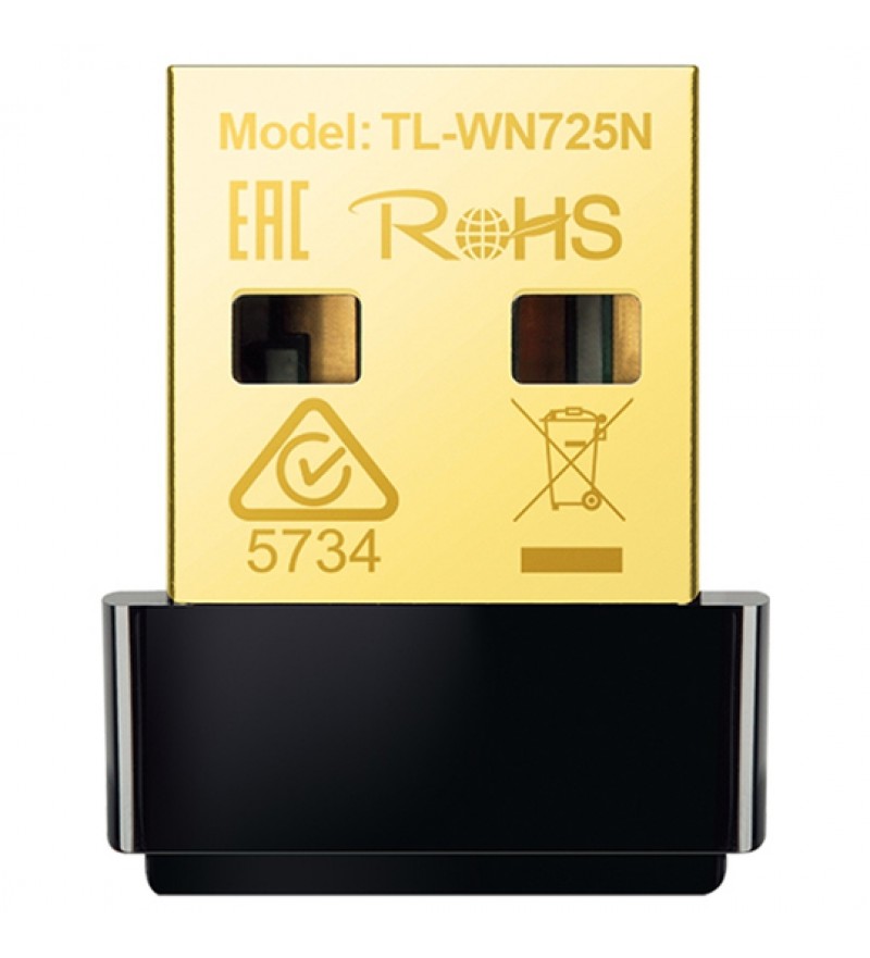 Adaptador USB Inalámbrico TP-Link TL-WN725N 150Mbps - Negro