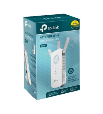 Repetidor de Señal Wi-fi TP-Link AC1750 RE450 450Mbps de 2.4GHZ + 1300Mbps / 5GHZ - Blanco