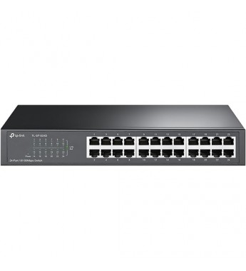Switch TP-Link TL-SF1024D con 24 Puertos de 10/100Mbps Bivolt - Gris