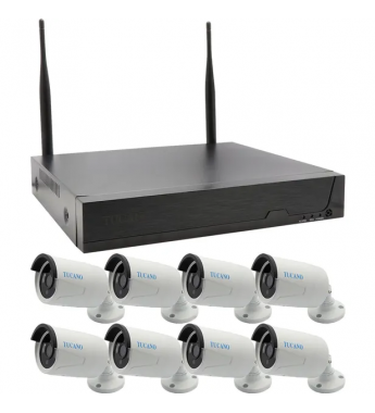 Kit CCTV Tucano 5G TC-WF08 FHD 8 Camaras Wi-Fi - White
