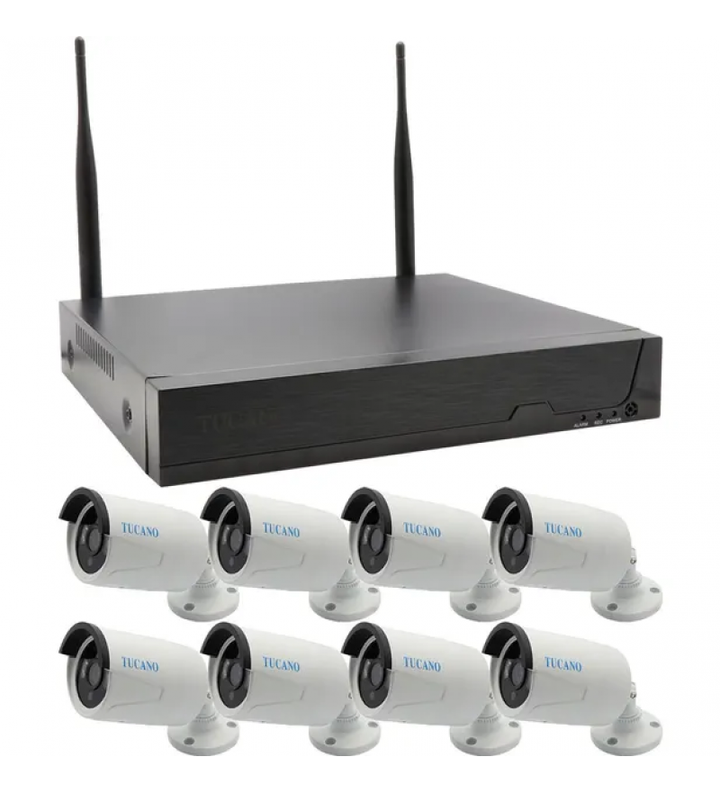 Kit CCTV Tucano 5G TC-WF08 FHD 8 Camaras Wi-Fi - White