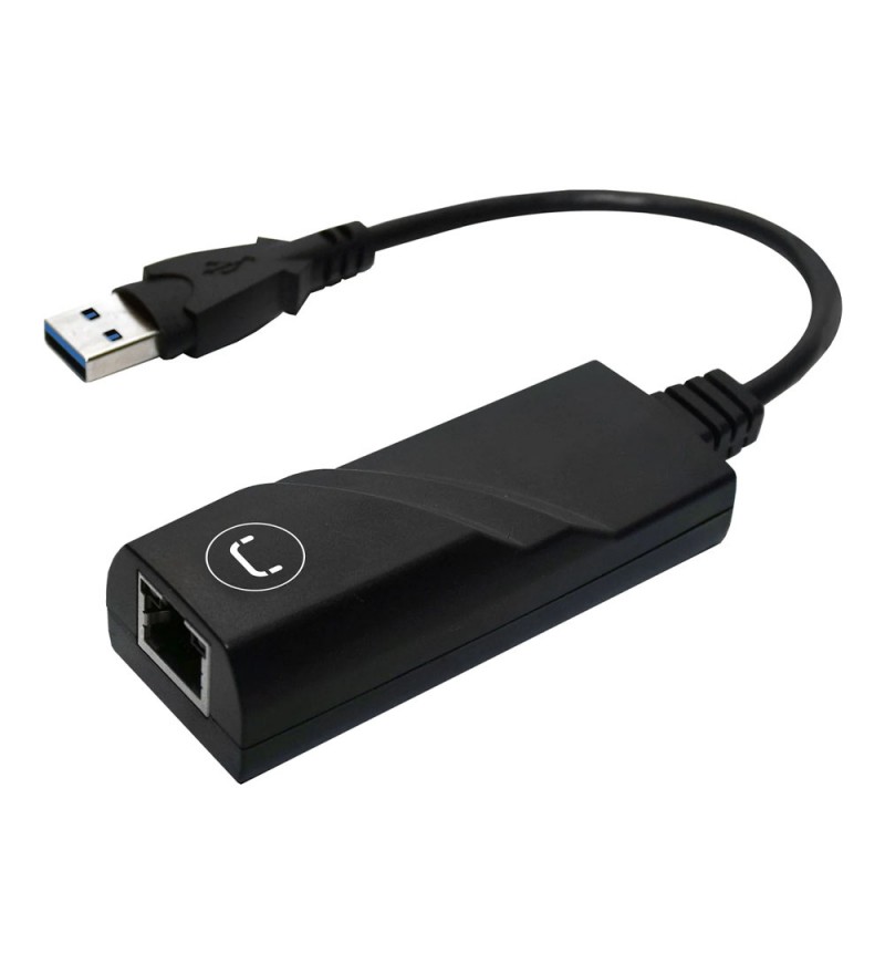 Cable Adaptador Unno Tekno AD3003BK USB-A para Lan RJ45