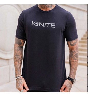 Remera Ignite Regular 61001 Masculino - Blanco/Negro