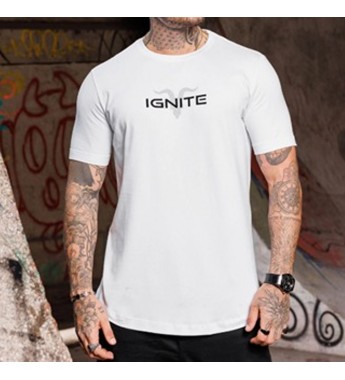 Remera Ignite Long IGNT TRX 63002 Masculino - Blanco/Negro