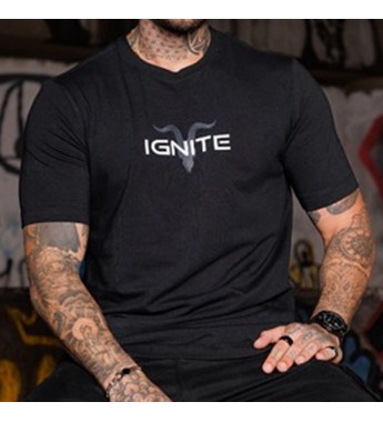 Remera Ignite Long IGNT TRX 63002 Masculino - Blanco/Negro