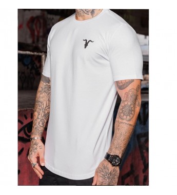 Remera Ignite Long IGNT 63003 Masculino - Blanco/Negro