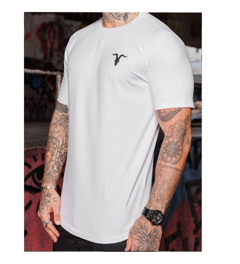 Remera Ignite Long IGNT 63003 Masculino - Blanco/Negro