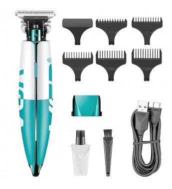 Cortador De Pelo Voyager V-958 USB Recargable- Gris/Verde