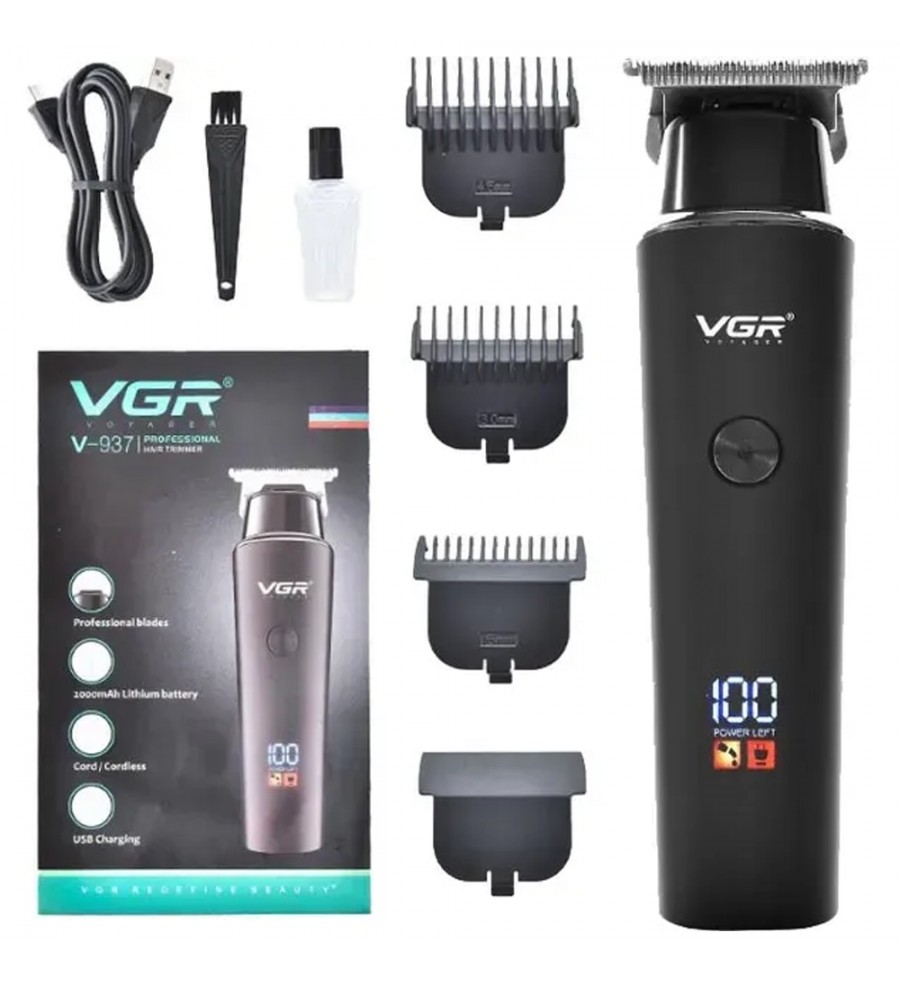 Cortador De Pelo Voyager V-937 USB Recargable- Negro