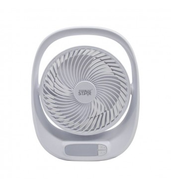 Ventilador de Mesa Winningstar ST-4100 7" 6W/Recargable/5 Vel/DC5V - Blanco