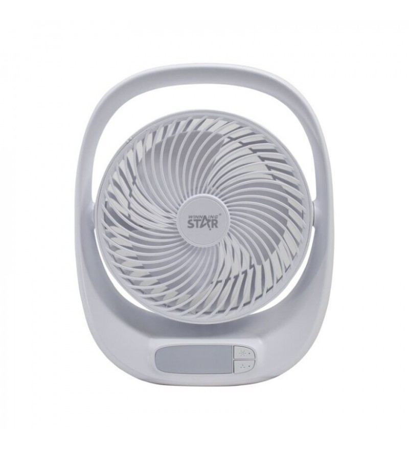 Ventilador de Mesa Winningstar ST-4100 7" 6W/Recargable/5 Vel/DC5V - Blanco