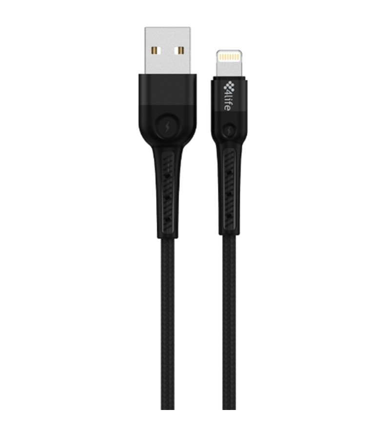 Cable 4 Life FLT2AL1B USB a Lightning 1m - Black