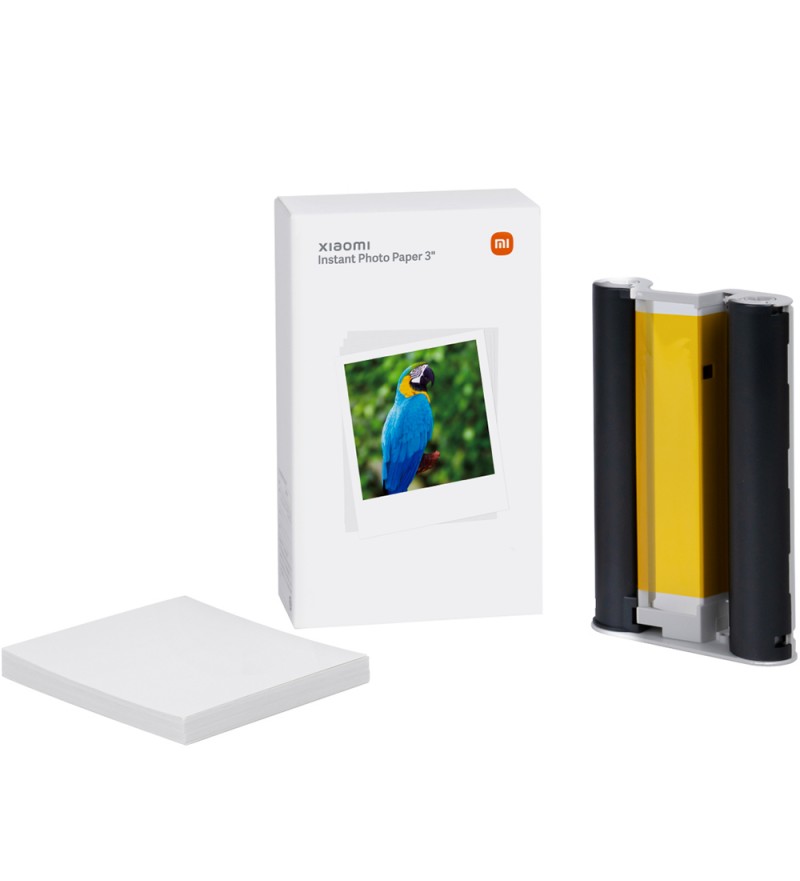 Papel Fotográfico Xiaomi Instant Photo Paper 3" BHR6756GL SD30 para Printer 1S (40 Láminas)
