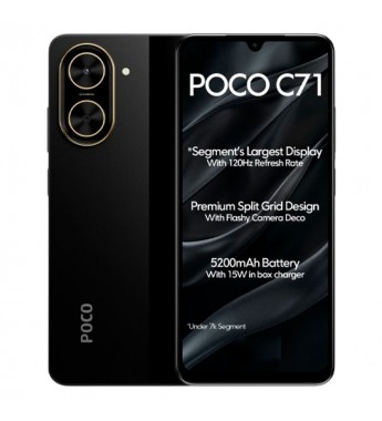 Smartphone Xiaomi Poco C71 DS LTE 3/64GB 6.88" 32/8Mp A15 15W- Black 