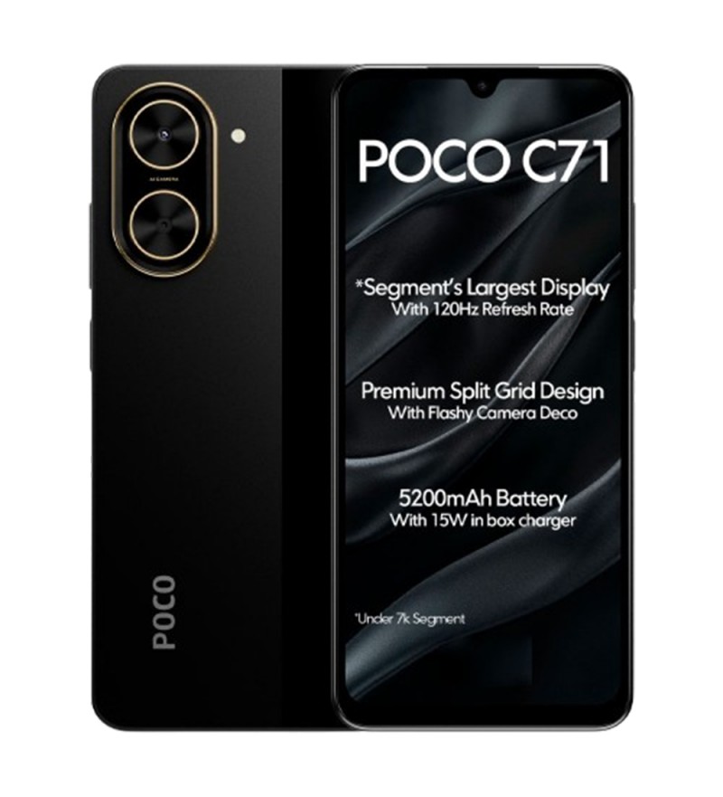 Smartphone Xiaomi Poco C71 DS LTE 3/64GB 6.88" 32/8Mp A15 15W- Black 