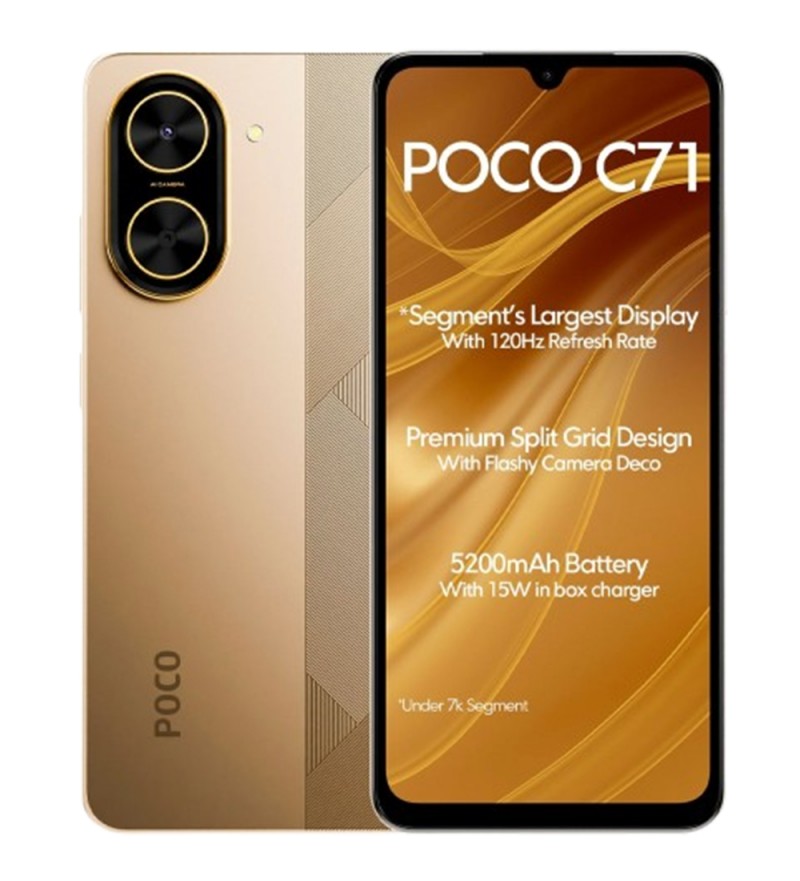 Smartphone Xiaomi Poco C71 DS LTE 4/128GB 6.88" 32/8Mp A15 15W - Gold