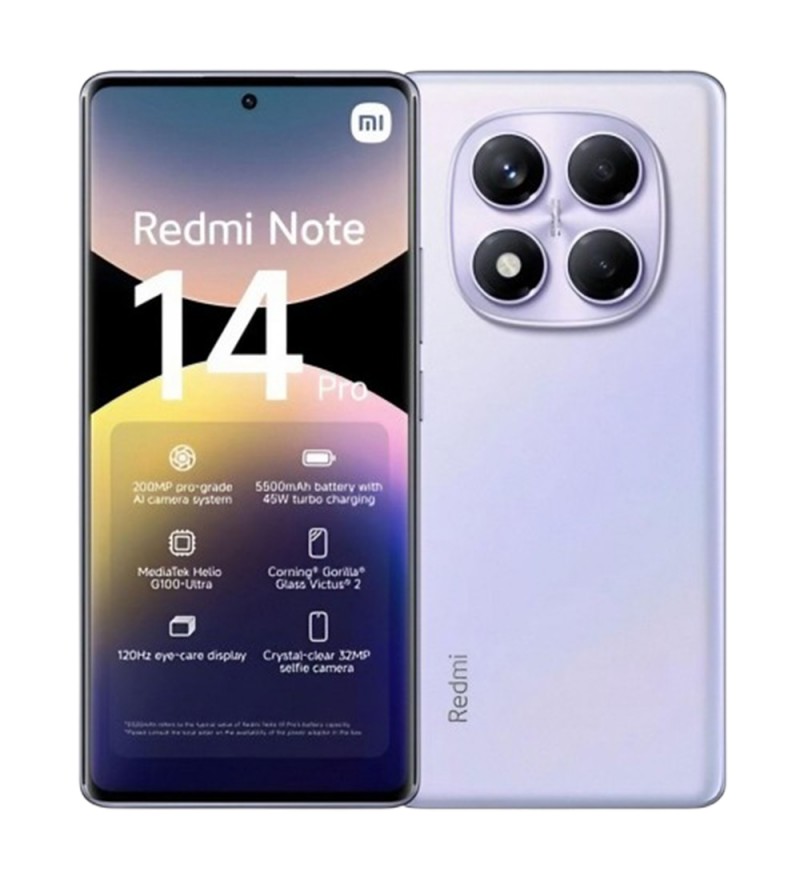 Smartphone Xiaomi Redmi Note 14 Pro DS LTE 8/256GB 6.67" 200+8+2/20MP A14 - Purple (US)