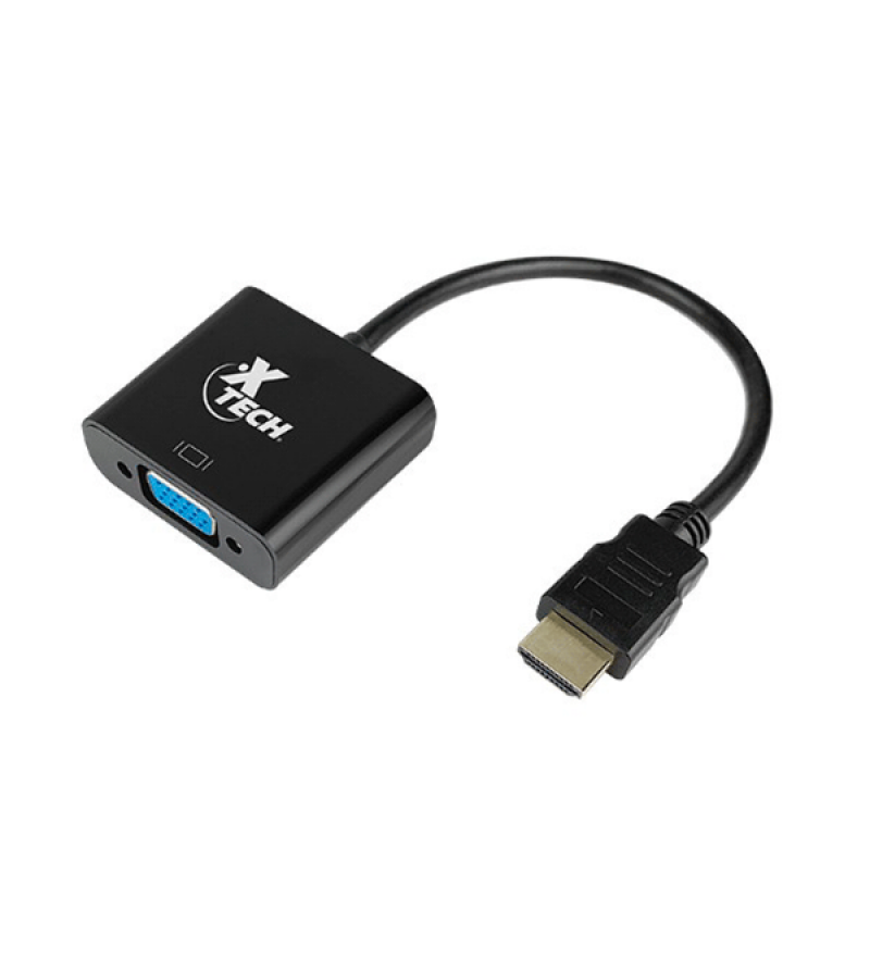 Cable Adaptador HDMI XTC-363 HDMI Macho A VGA Hembra - Negro