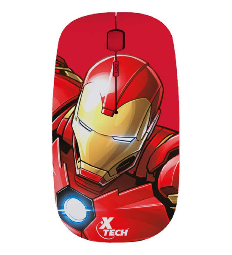  Mouse Wireless Xtech XTM-M340IM Iron Man 1600DPI Ajustable/4 Botones - Rojo