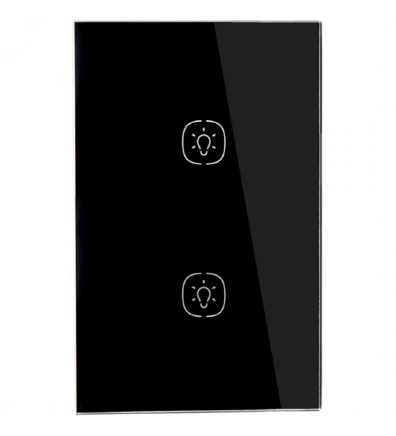 Interruptor de Pared Inteligente Smart Zemismart Zigbee ZN-U02U con 2 Botones - Negro