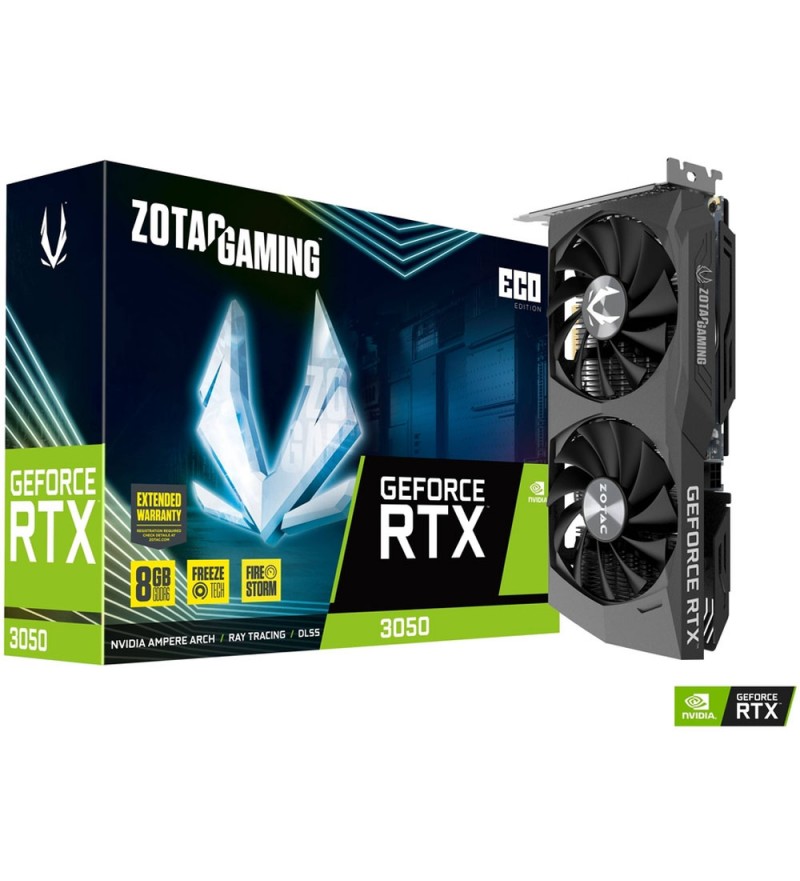 Placa de Video Zotac Geforce RTX 3050 Eco 8GB GDDR6