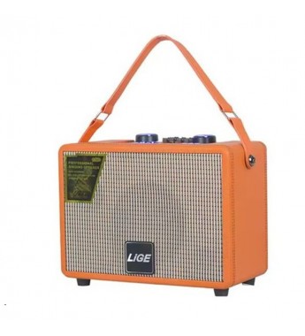 Speaker Lige 6 6500W/BT/USB/SD/FM/AUX-Orange (Caja Fea)
