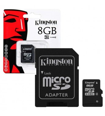 MEMORIA MICRO SD KINGSTON 8GB C4 2X1