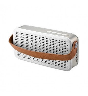 Speaker PULSE SP248 con Bluetooth/Lector SD/Batería 2.000 mAh - Blanco/Marrón