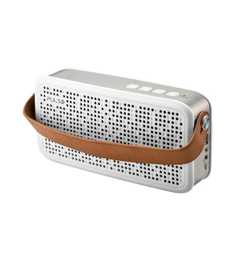 Speaker PULSE SP248 con Bluetooth/Lector SD/Batería 2.000 mAh - Blanco/Marrón