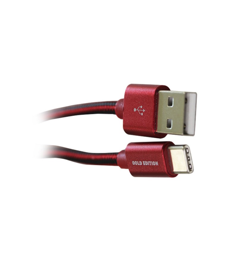 CABLE USB GOLD EDITION GE-U60 TIPO C ROJ