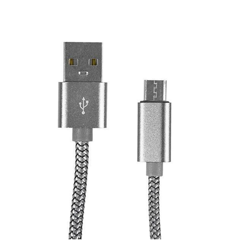 CABLE USB GENIO LS17 MICRO USB 2M PLATA
