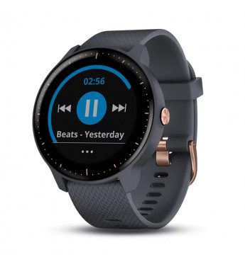 Smartwatch Garmin Vivoactive 3 Music 010-01985-32 con Pantalla de 1.2/GPS/Bluetooth - Graphite Blue/Rose Gold