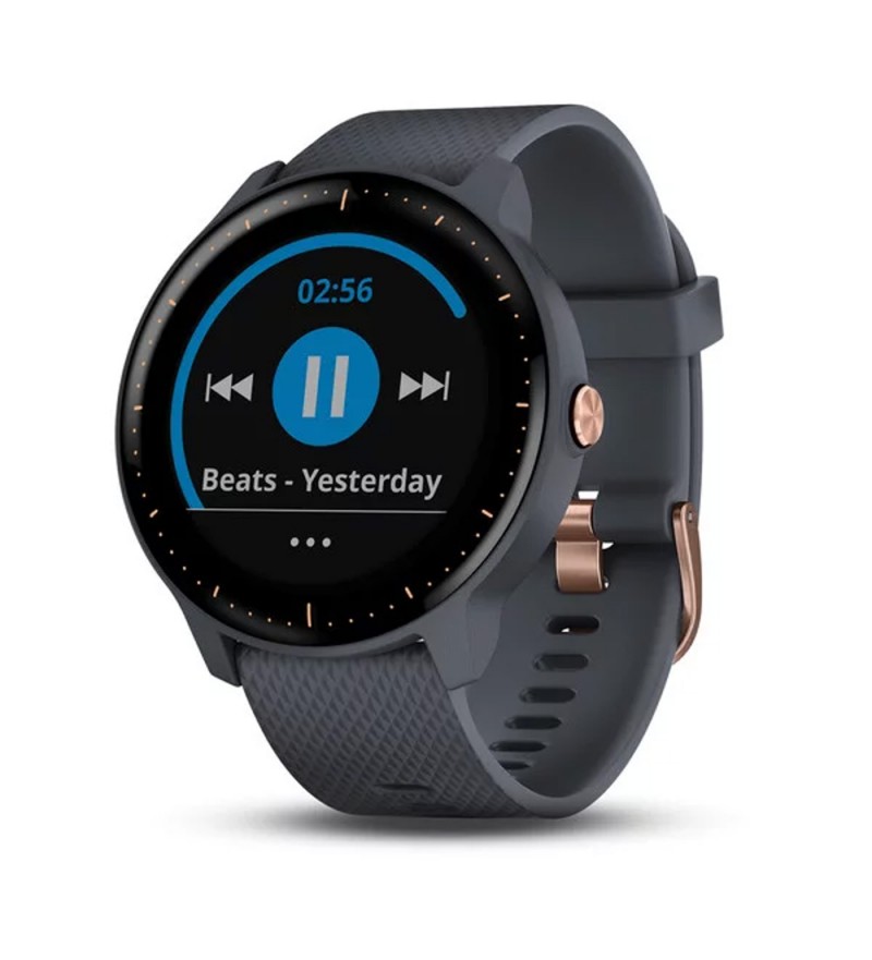 Smartwatch Garmin Vivoactive 3 Music 010-01985-32 con Pantalla de 1.2/GPS/Bluetooth - Graphite Blue/Rose Gold