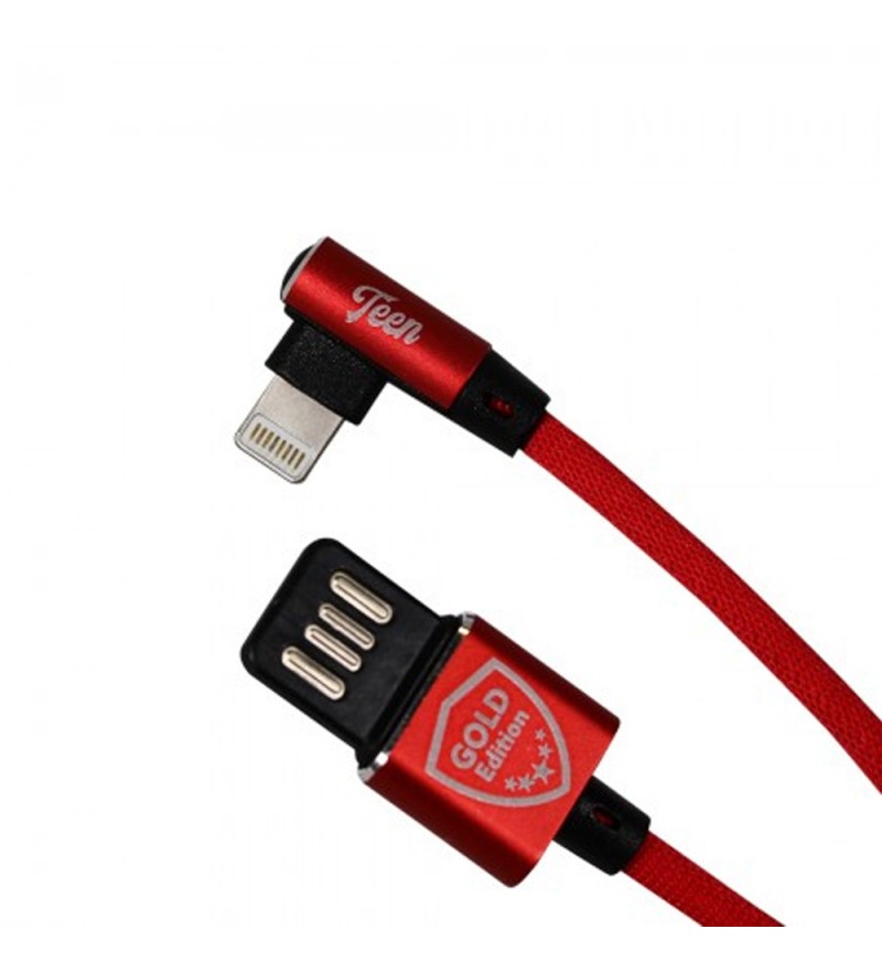 CABLE USB GOLD EDITION GE-T03 IPHONE ROJ