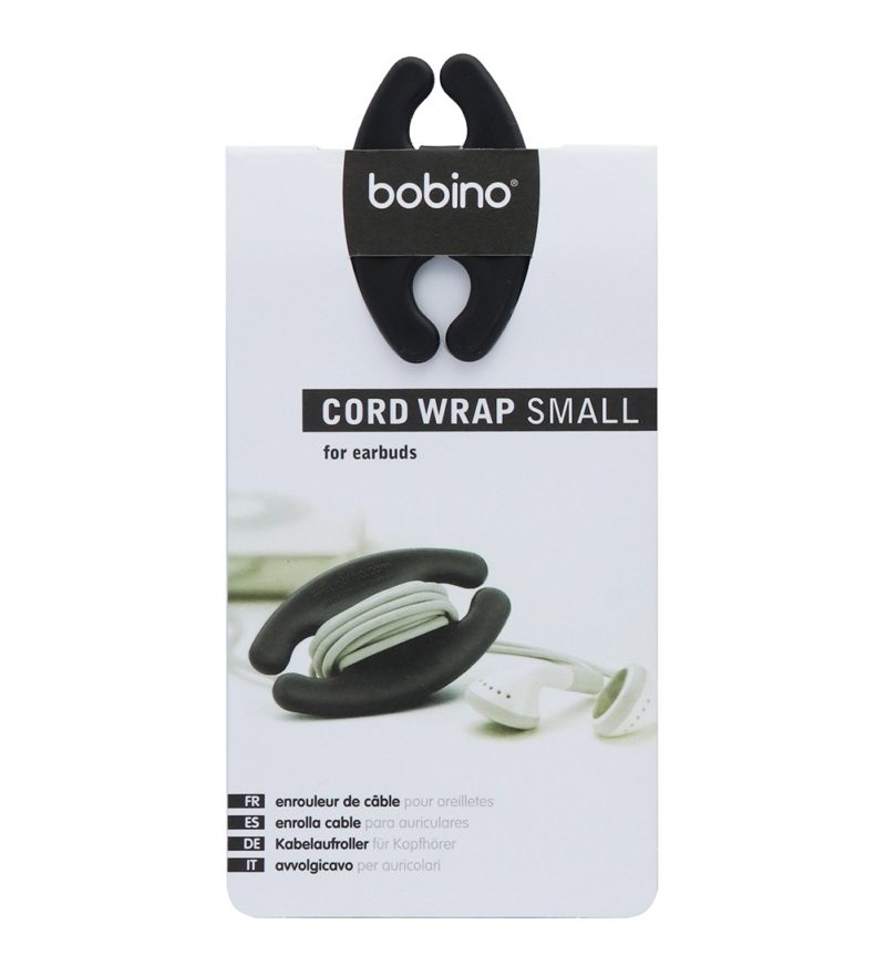 BOBINO ENROLLA CABLES SMALL BS BK NEGRO