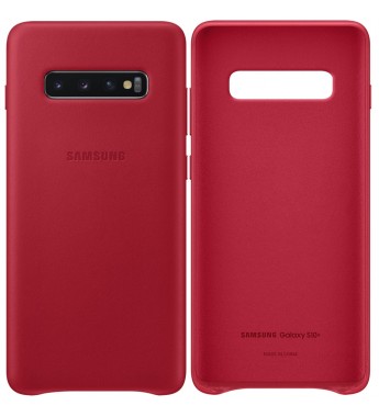 Funda Samsung para Galaxy S10+ Leather Cover EF-VG975LREGWW - Rojo