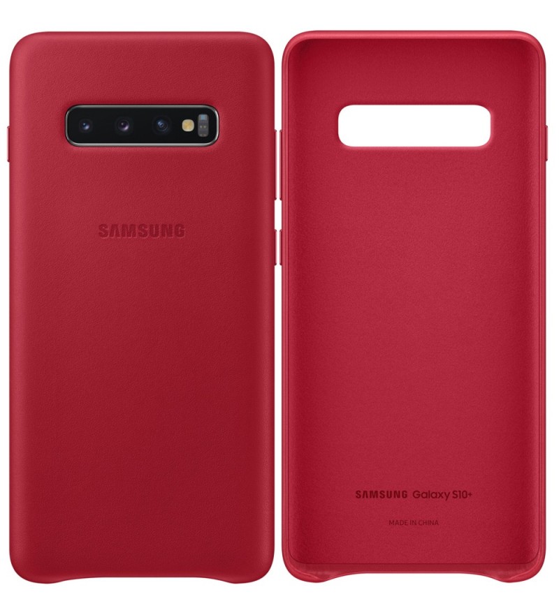 Funda Samsung para Galaxy S10+ Leather Cover EF-VG975LREGWW - Rojo