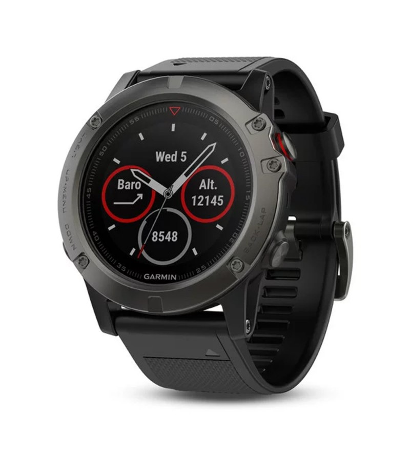 Smartwatch Garmin Fenix 5X Sapphire Edition 010-01733-00 con Bluetooth/Wi-Fi/GLONASS - Slate Gray
